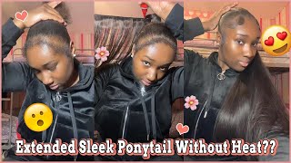Easy Tutorial For Extended Ponytail On Natural Hair Without Heat? #Elfinhair Honest Review