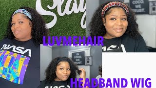 Luvmehair Kinky Curl Headband Wig | Protective Styles | Beginners, Work From Home Approved