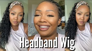 Headband Wig Tutorial| No Glue & No Lace Adhesive| Ft. Mslynn Hair|Protective Style Under 5 Mins!!