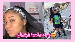 Install This Straight Headband Wig With Me Ft. Beauty Forever