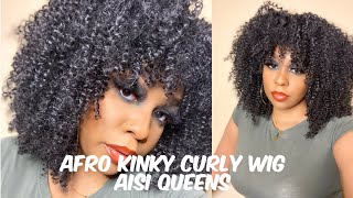 Synthetic Afro Kinky Curly Wig | Aisi Queens | Lindsay Erin