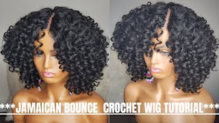 How To Make A Versatile Crochet Wig On Lace Wig Cap For Beginners| Quick & Easy|Jamaican Bounce