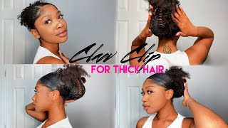Claw Clip: Thicc Hair Edition | Styling My Natural Looking Tape In Extensions | Latricem