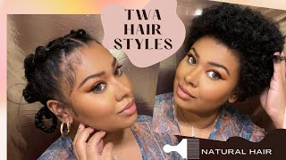 Short Natural Hair Style | How I Style My Hair After A Big Chop  Twa