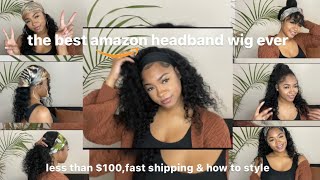 Best Headband Wig For Beginners |Amazon Find & Affordable| Ft.Domiso Hair