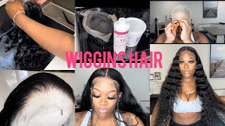Start To Finish Loose Deep Wave Wig Install|New Techniques|Wiggins Hair