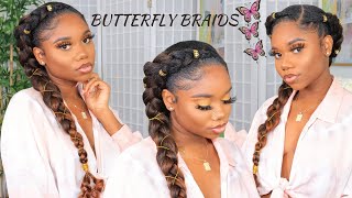 Butterfly Braid (Crochet Method) | Quick Protective Style | Outre Pre-Stretched Braiding Hair