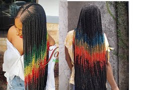 Tribal Inspired Braided Wig Style/Trendy Hairstyle #Braidedwig #Jaliciahairstyles