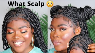 This Wig Is Giving Scalp  Best Affordable Full Lace Braided Wig With Baby Hair Ft Olymei Wig