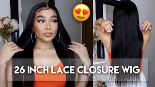 How I Installed My 26Inch Lace Closure Wig + Review | Hairsmarket