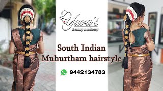 South Indian Muhurtham Hairstyle || Yuras Beauty Academy In Virudhunagar