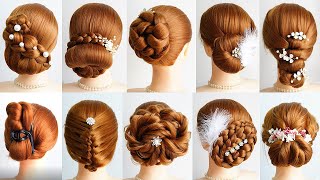 10 Easy Bun Hairstyles Without Donut For Wedding | New Bridal Hairstyles
