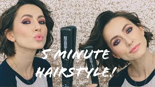 5 Minute Hairstyle For Short Hair! | Using Flat Iron | Straightener
