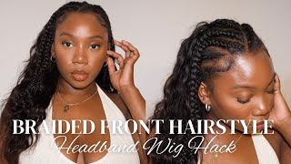 Braided Front Half Up Half Down | Headband Wig | Fulani Braids | Lindiorslife