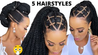 5 Quick & Easy Hairstyles On  Natural Hair / Tutorials / Protective Style / Tupo1