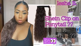 Shein Hair Review | $6 Clip On Ponytail | Iesha B
