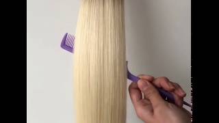 Keratin Ombre Two Tone Ash Blonde I Tip Hair Extension, Virgin Fusion Hair Extensions For Caucasian