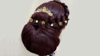 Beautiful Side Ponytail Hairstyle For Medium Hair | Easy Side Bride With Ponytail Hairstyle |