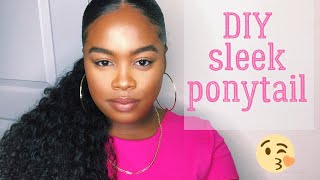 How To Do A Sleek Ponytail On Natural Hair With Weave