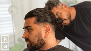 "I'M Attached To The Man Bun" (Top Knot Undercut Haircut With Fade After Growing For