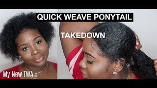  The Takedown Quickweave Ponytail + My Cowashed Twa