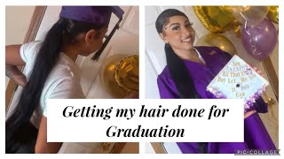 Quick Weave Ponytail | Get Ready With Me For Graduation Part 1