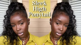 Easy Sleek High Ponytail | No Glue Or Thread!