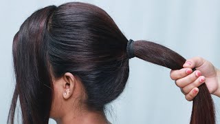 High Puff Sleek Ponytail | Ponytail Hairstyle | High Ponytail For Work College Or Party