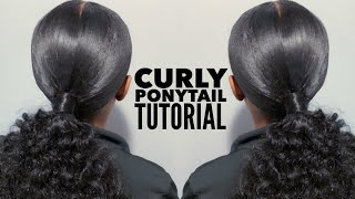 How To: Sleek Curly Ponytail With Weave