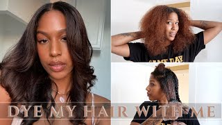 Dye My Hair With Me At Home! Start To Finish + Straightening My Hair