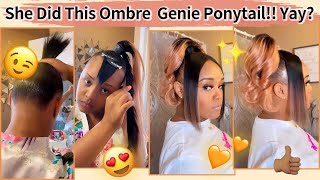 How To: Get Your Ombre Color Ponytail? Tutorial For Extended Ponytail With Hair Bundles #Elfinhair