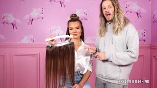 Hair Extension Tutorial With Dom Seeley | Hair Care | Prettylittlething