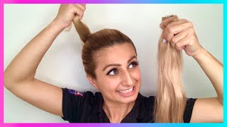 Clip In Ponytail Hair Extension || Hair Extensions || How To || Ponytail || Long Hair || Blond Hair