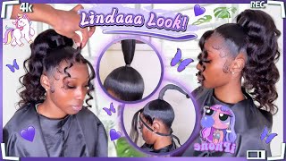 No Wigs Anymore! Sleek Trending Frontal Ponytail | Crimped Curls W/Two Bangs #Ulahair