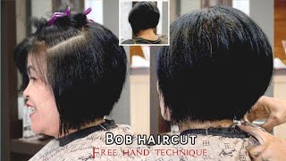 Bob Haircut| Short Bob| Tutorial Potong Rambut Bob Dengan Mudah