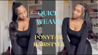 Cute Ponytail Ever Tutorial For Extended Ponytail With Bundles~ Quick Weave #Elfinhair