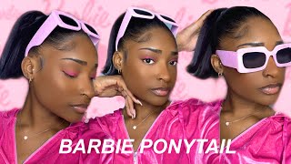 How To Do A Barbie Ponytail W/ Weave #Naturalhairfriday #Barbieponytail