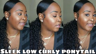 Sleek Low Curly Ponytail With Weave Under $20