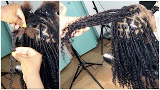Detailed Temporary Goddess Dreadlocks Extensions With Curly Ends | Daixidreadology Human Hair Locs