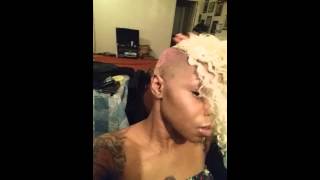 How To Do A Seamless Glued In Weave Faux Hawk Part 1