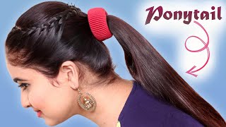 Easy Twisted Ponytail Hairstyle || Cute Ponytail For College/School/Function | Ponytail Hairstyles