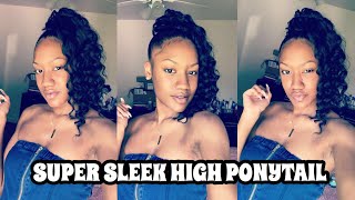 Easy Super Sleek High Ponytail With Weave | I'M In Love!!! | Protective Style
