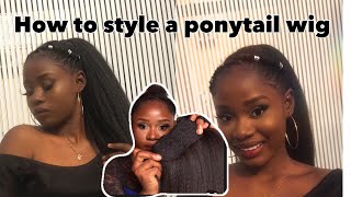 How To Style Ponytail Wig | Hair Tutorial For Beginners