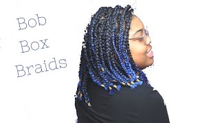  African Queen Bob Box Braids Tutorial  Without Burning Ends