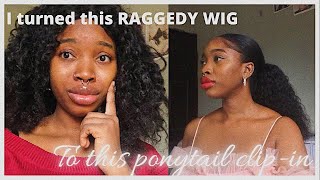 The Best Way To Make A Drawstring Ponytail From An Old Wig.. Sis! Don'T Throw That Old Wig Out