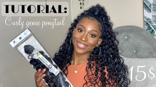 15$ Easy High Curly Ponytail | Feat. Organique Hair