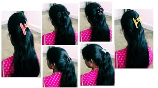 #Easy Folded Ponytail Hairstyles Using With Different Types Of Clutchers#Cute Ponytail#Dsm'S Wo