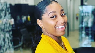 Weave Ponytail On Natural Hair | Straight Hair On Natural Hair | Long Natural Style