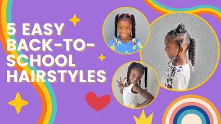 5 Back-To-School Easy Ponytail Hairstyles For Little Girls | First Youtube Video