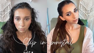 How To: Super Easy Ponytail Clip In Tutorial | Goo Goo Human Hair Ponytail Extensions